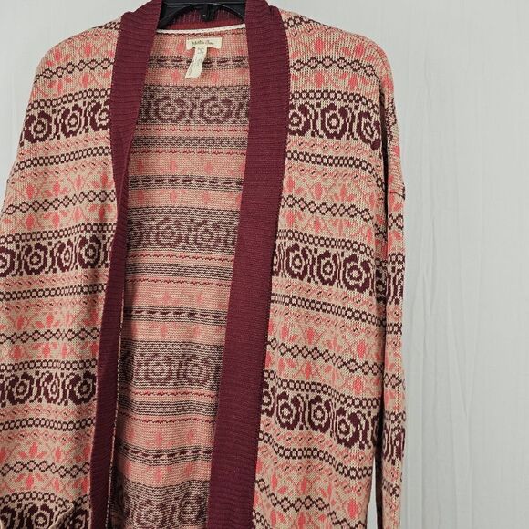 Matilda Jane Womens Cardigan Small Sweater Pink Maroon Forever Harmony Tunic - Picture 4 of 6